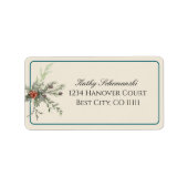 Winter Botanicals Christmas Party Foliage Address ラベル (正面)