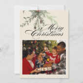 Winter Botanicals Christmas Party Merry Christmas シーズンカード (正面)