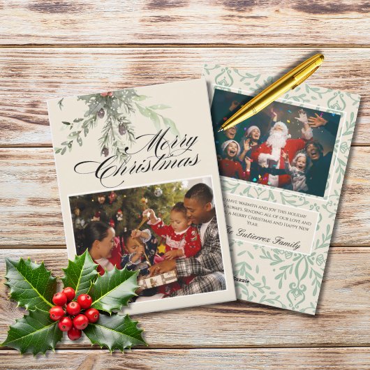 Winter Botanicals Christmas Party Merry Christmas シーズンカード