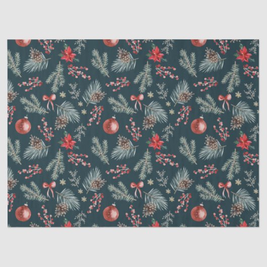 Winter Botanicals Coquette Bow | Christmas 薄葉紙 (正面)