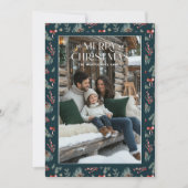 Winter Botanicals Coquette Bow | Elegant Photo シーズンカード (正面)