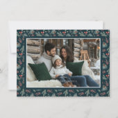 Winter Botanicals Coquette Bow | Elegant Photo  シーズンカード (正面)