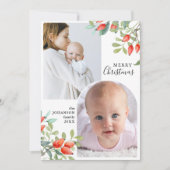 Winter Botanicals Elegant Christmas 2 Photo シーズンカード (正面)