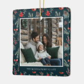 Winter Botanicals | Elegant Photo Christmas セラミックオーナメント (左)