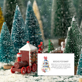 Winter Bow Christmas Tree Books For Baby Shower  エンクロージャーカード
