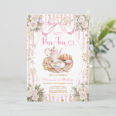 Winter Bow Let’s Par-tea Girl Birthday Snowflakes 招待状 (スタンド正面)