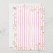 Winter Bow Let’s Par-tea Girl Birthday Snowflakes 招待状 (裏面)