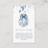 Winter Bow Snowflake Ornament Books Baby Shower エンクロージャーカード (正面)