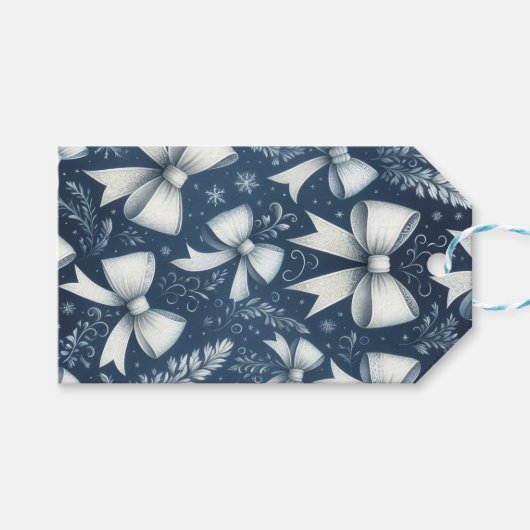 Winter Bows ギフトタグ (正面(横))