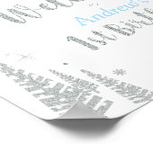 Winter Boy 1st Birthdayパーティーウェルカムサインポスター ポスター (角)