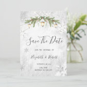Winter Branches Lantern Snowflakes Save The Date セーブザデート (スタンド正面)