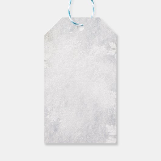 Winter Branches Lantern Snowflakes Wedding  ギフトタグ (裏面)