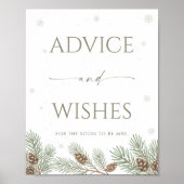 Winter Bridal Shower Advice and Wishes  ポスター (正面)