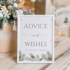 Winter Bridal Shower Advice and Wishes ポスター