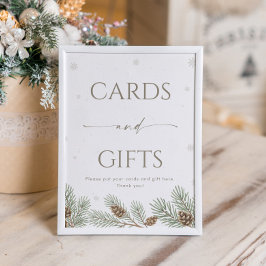 Winter Bridal Shower Cards and Gifts ポスター