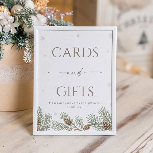 Winter Bridal Shower Cards and Gifts  ポスター