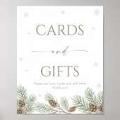 Winter Bridal Shower Cards and Gifts  ポスター (正面)