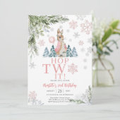 Winter Bunny Birthday Invitation 招待状 (スタンド正面)