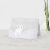 Winter Bunny Folded Card カード (正面)