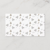 Winter Bunny Ice Skate Books For Baby Shower エンクロージャーカード (裏面)