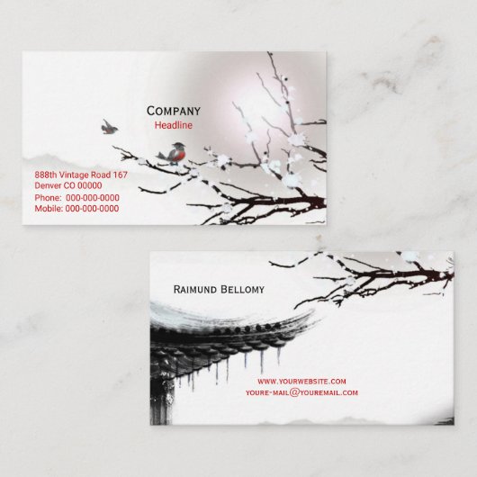 Winter Business Card 名刺 (正面/裏面)