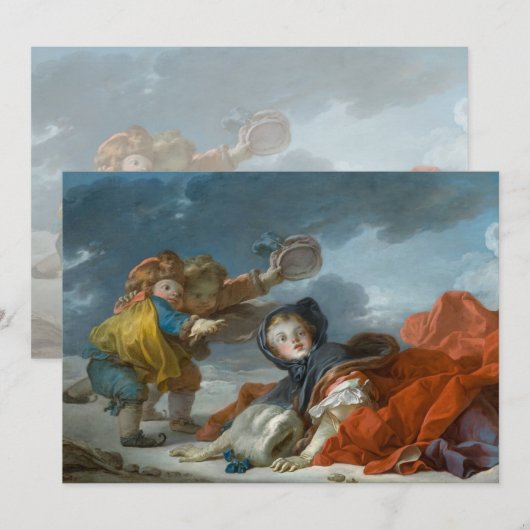 Winter by Jean-Honore Fragonard (正面/裏面)