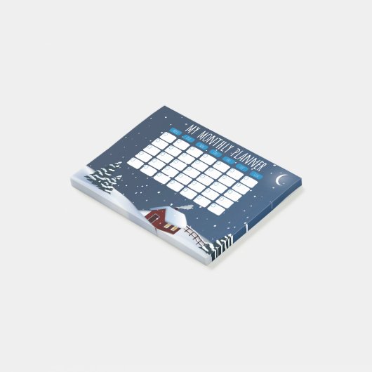 Winter Cabin Night Post-it® Notes  ポストイット (アングル)