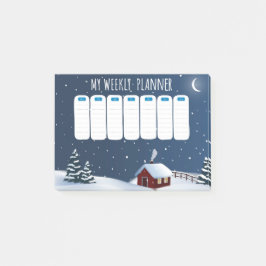 Winter Cabin Night Post-it® Notes  ポストイット