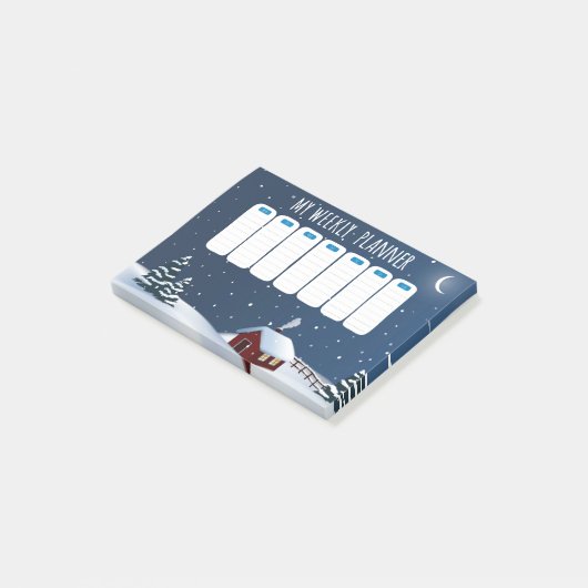 Winter Cabin Night Post-it® Notes  ポストイット (アングル)