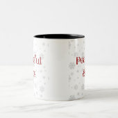 Winter Calm Mug — Cold Days & Warm Mind | Cozy Min ツートーンマグカップ (中央)