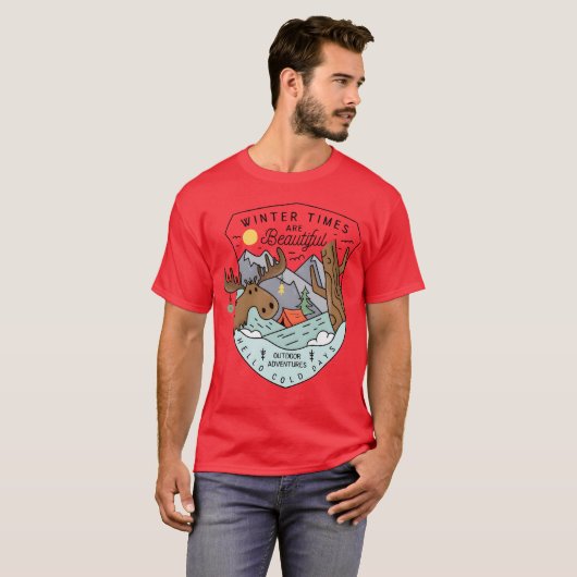 Winter Camping Winterimes are Beautiful Tシャツ (正面フル)