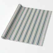 Winter Candy Stripe Gift Wrap ラッピングペーパー (アンロールド)
