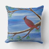 Winter Cardinal クッション (正面)