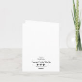 Winter Cardinal Folded Card 案内状 (裏面)