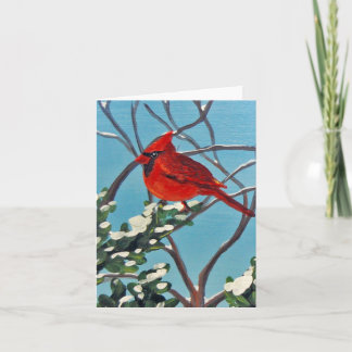 Winter Cardinal Folded Card 案内状