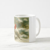 Winter Cardinal in Watercolor コーヒーマグカップ (正面右)