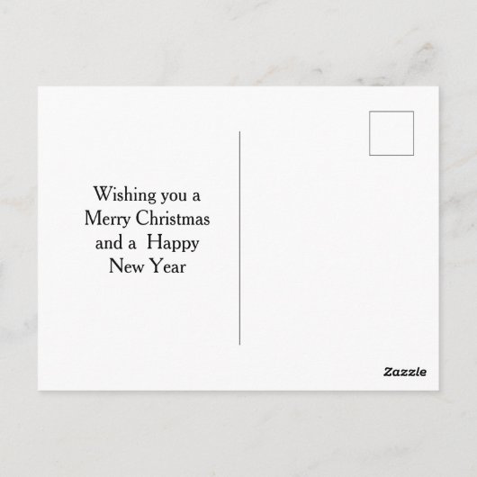 Winter Cardinal Pine and Snowflakes  ポストカード (裏面)