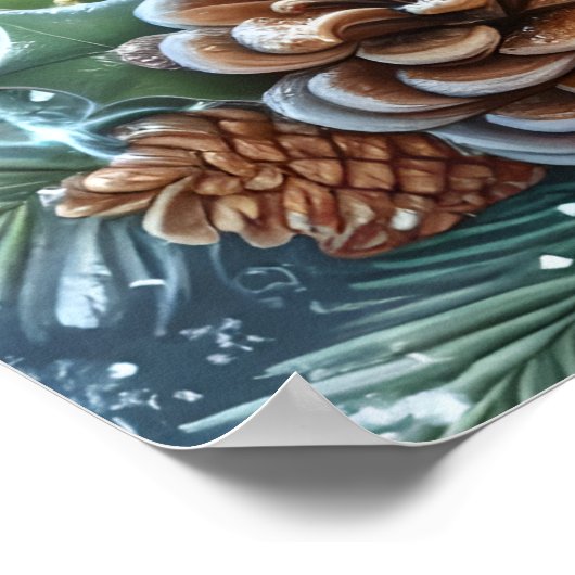 Winter Cardinal Poster ポスター (角)