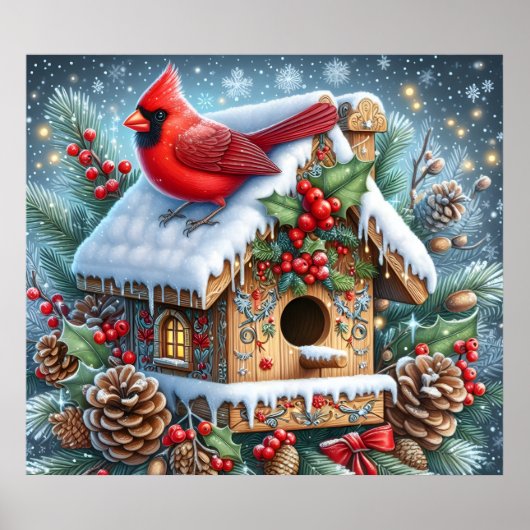 Winter Cardinal Poster ポスター (正面)