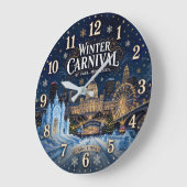 Winter Carnival Festival St. Paul Minnesota  ラージ壁時計 (傾斜)