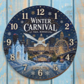 Winter Carnival Festival St. Paul Minnesota  ラージ壁時計