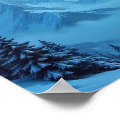 Winter Castle Mountain Fantasy Landscape ポスター (角)