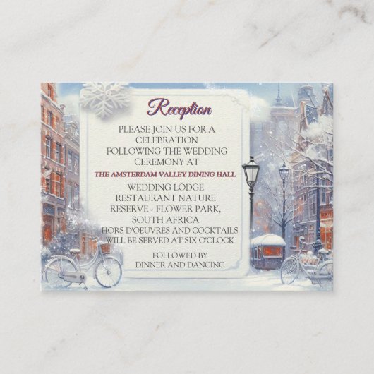 Winter Celebrations in Amsterdam エンクロージャーカード (正面)