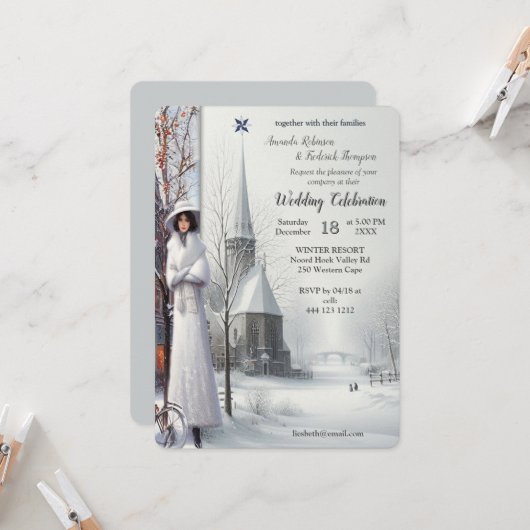 Winter Celebrations in Amsterdam 招待状 (正面/裏面インサイチュ)