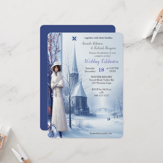 Winter Celebrations in Amsterdam 招待状 (正面/裏面インサイチュ)