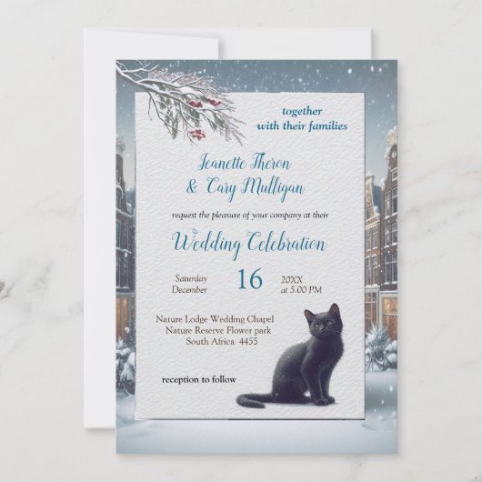 Winter Celebrations in the Snow, or in the Sun. 招待状 (正面)