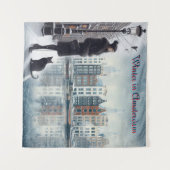 Winter Celebrations in the Snow, with Kittens タペストリー (正面(横))