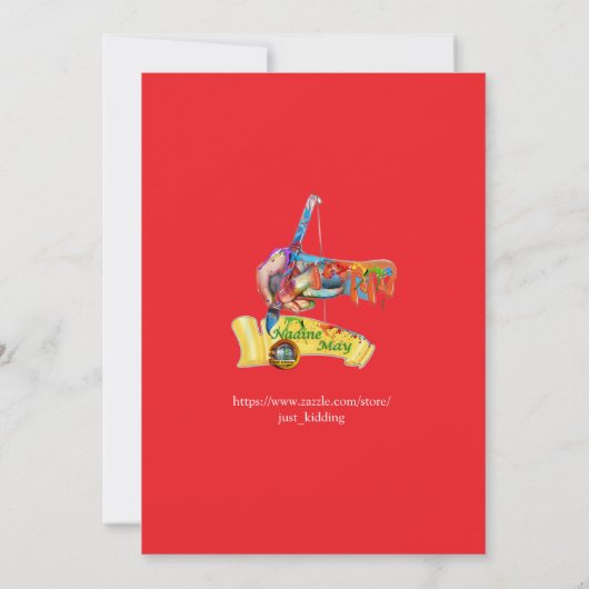 Winter Celebrations in the Snow, with Kittens 招待状 (裏面)