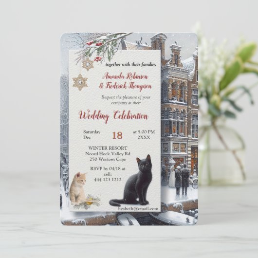 Winter Celebrations in the Snow, with Kittens 招待状 (スタンド正面)