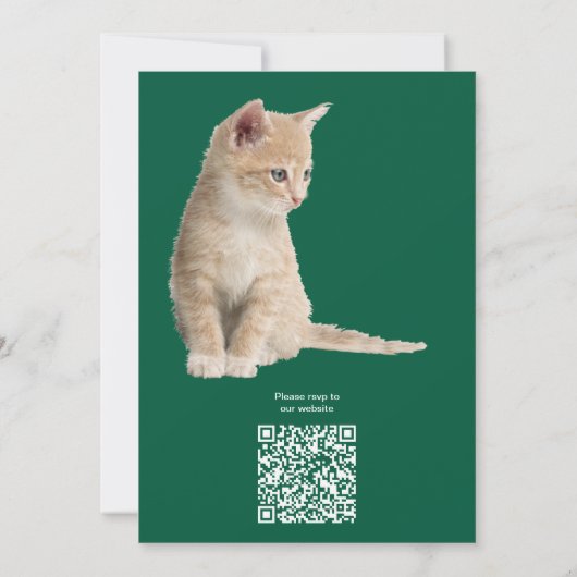 Winter Celebrations in the Snow, with Kittens 招待状 (裏面)